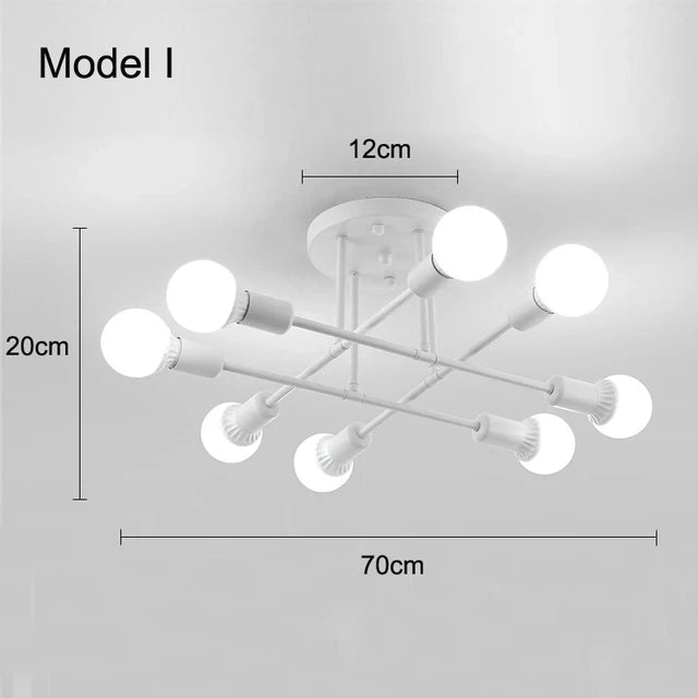 Black & Gold Minimalist Pendant Light – Nordic LED Ceiling Chandelier for Bedroom & Living Room