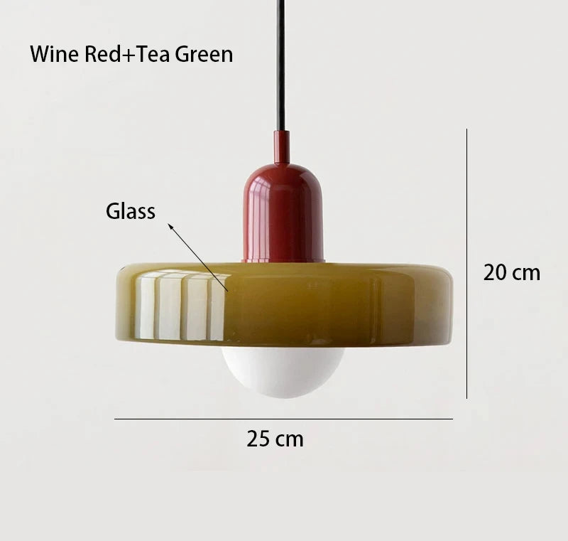 Bauhaus Glass Chandelier – Retro Nordic Pendant Light for Dining Room, Bar & Café
