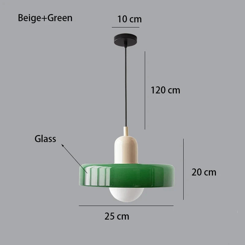 Bauhaus Glass Chandelier – Retro Nordic Pendant Light for Dining Room, Bar & Café