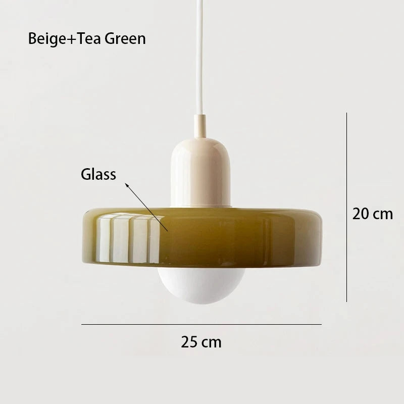 Bauhaus Glass Chandelier – Retro Nordic Pendant Light for Dining Room, Bar & Café