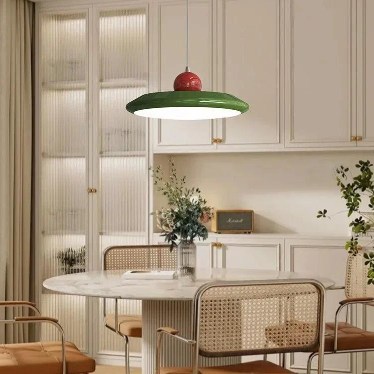 Retro Flying Saucer Iron Chandelier – Nordic LED Pendant Lamp for Dining Room & Home Decor