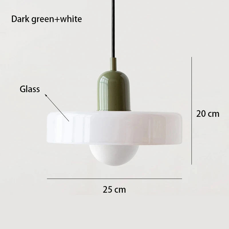 Bauhaus Glass Chandelier – Retro Nordic Pendant Light for Dining Room, Bar & Café