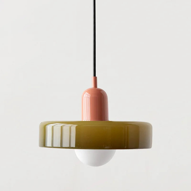 Bauhaus Glass Chandelier – Retro Nordic Pendant Light for Dining Room, Bar & Café