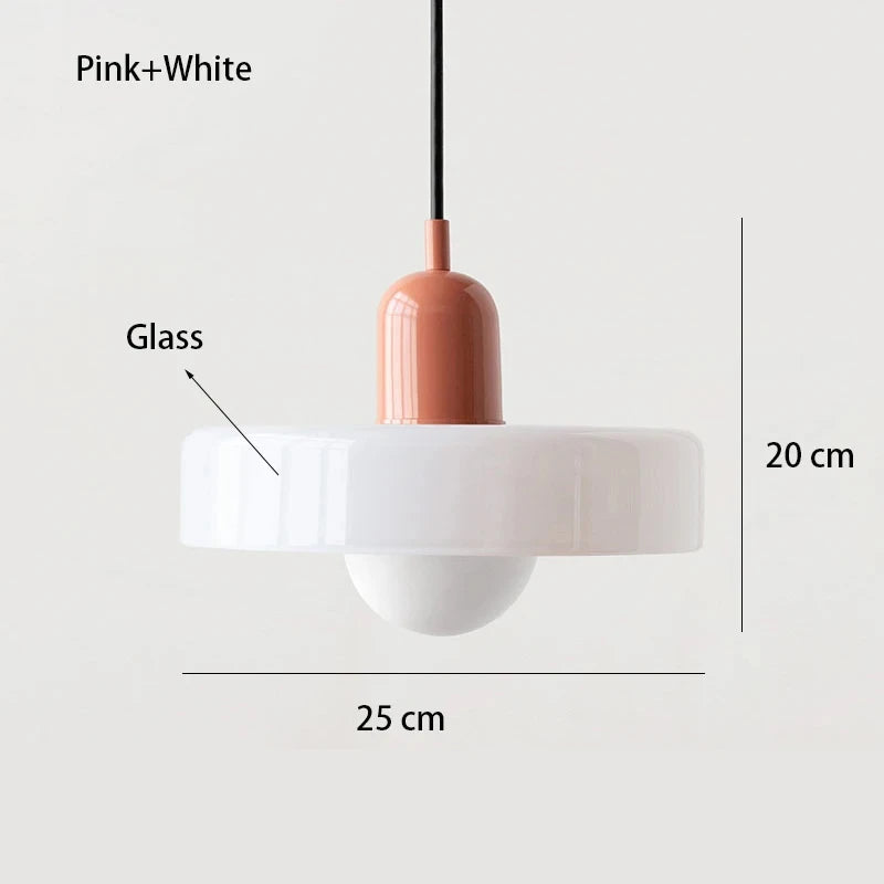 Bauhaus Glass Chandelier – Retro Nordic Pendant Light for Dining Room, Bar & Café