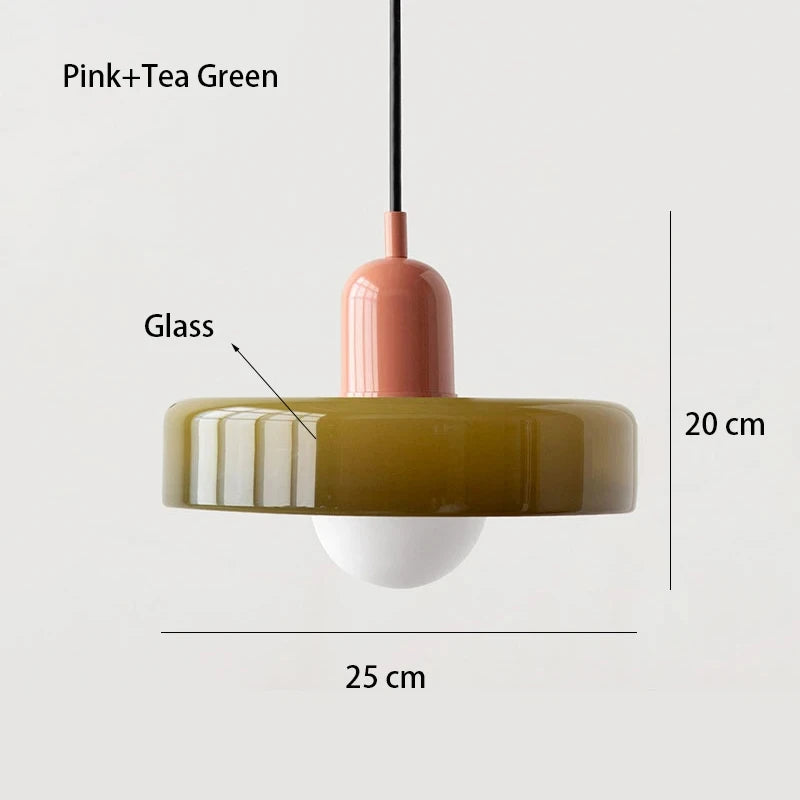 Bauhaus Glass Chandelier – Retro Nordic Pendant Light for Dining Room, Bar & Café