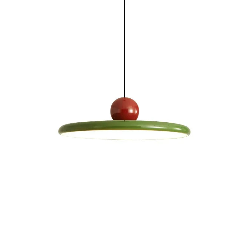 Cream Flying Saucer Pendant Light – Nordic Bedside Lamp for Living Room & Bedroom (20/30cm)