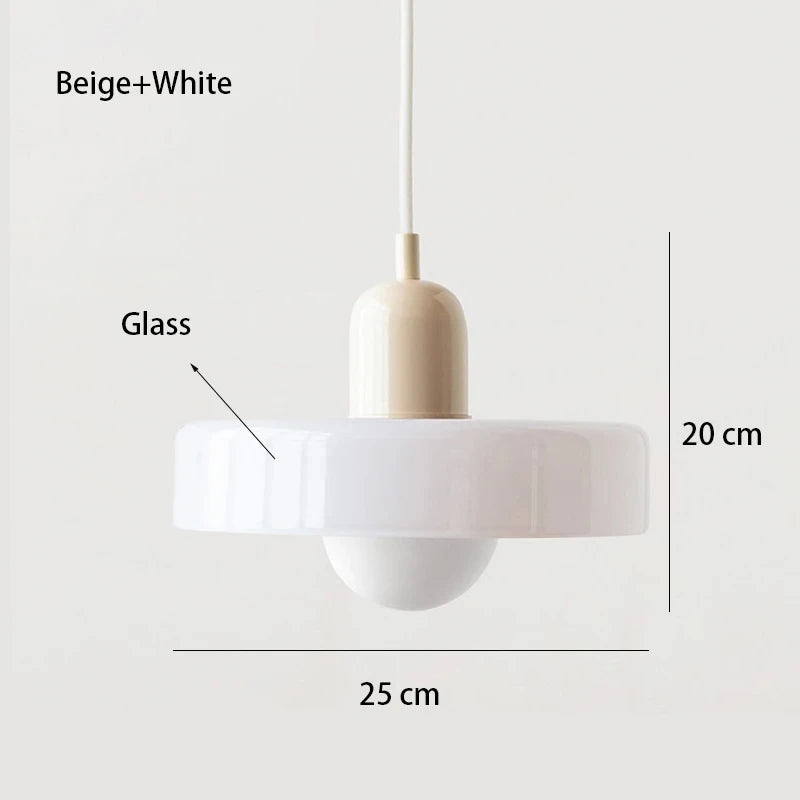 Bauhaus Glass Chandelier – Retro Nordic Pendant Light for Dining Room, Bar & Café