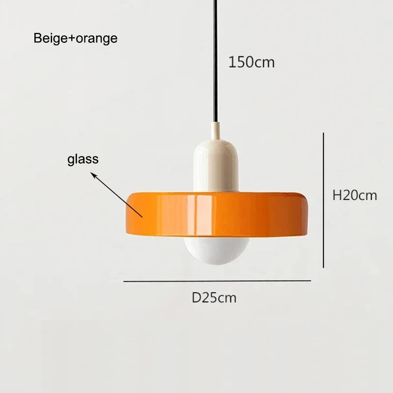 Bauhaus Glass Chandelier – Retro Nordic Pendant Light for Dining Room, Bar & Café
