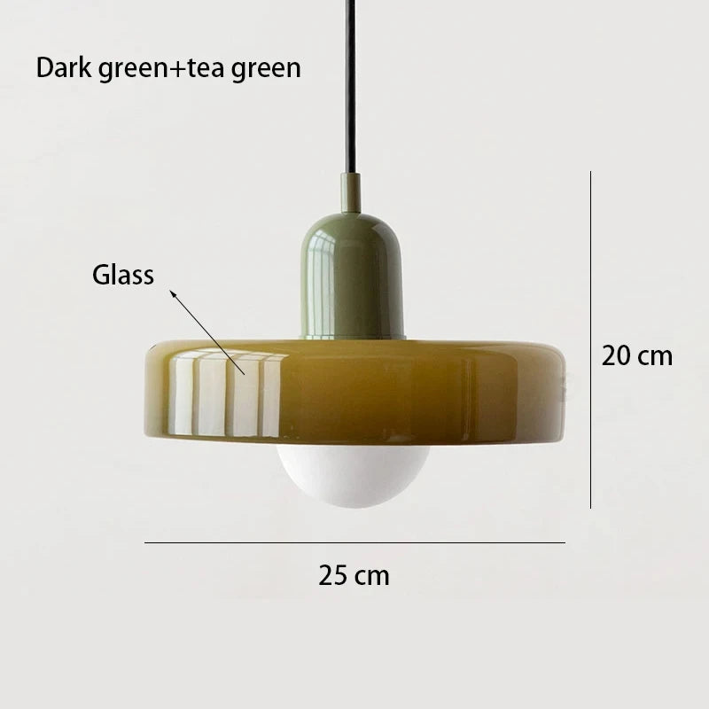 Bauhaus Glass Chandelier – Retro Nordic Pendant Light for Dining Room, Bar & Café