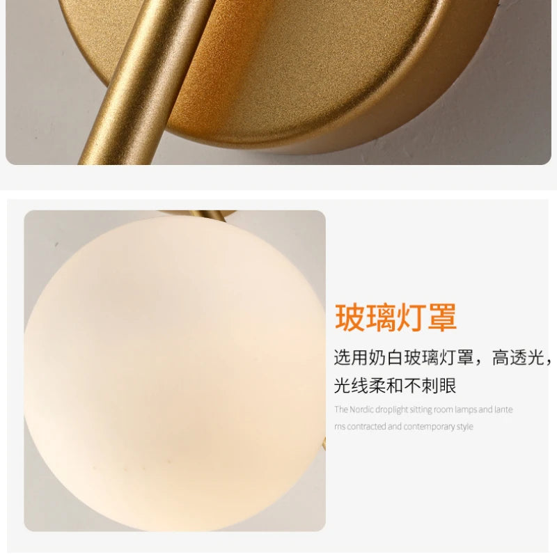 Rechargeable LED Wall Sconce with Remote – Dimmable Glass Bedside Lamp in Gold or Black