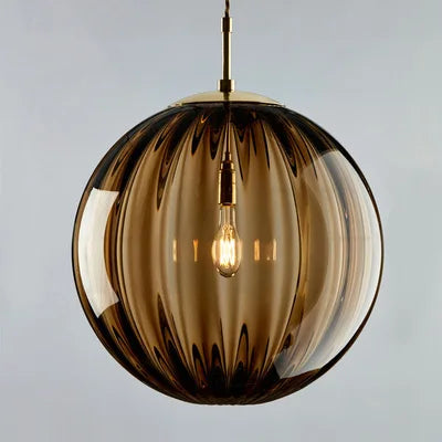 Nordic Glass Globe LED Pendant Light – Modern Hanging Lamp for Kitchen, Dining & Bedroom