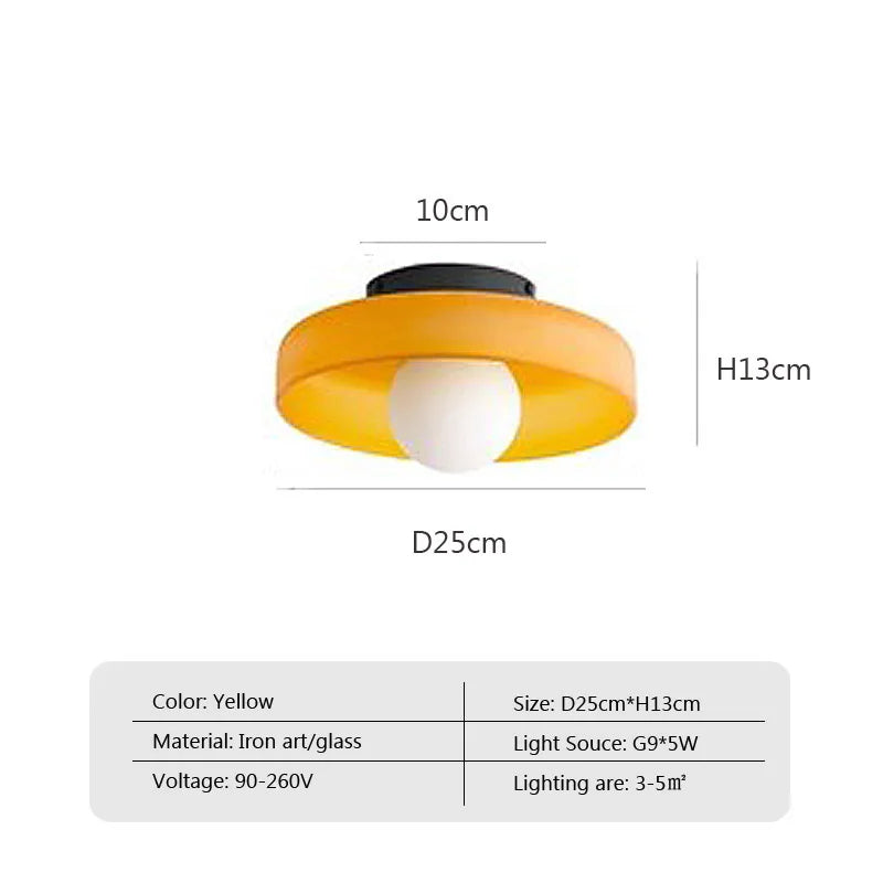 Orange & White Glass Pendant Light – Modern Hanging Lamp for Living Room, Kitchen & Bedroom